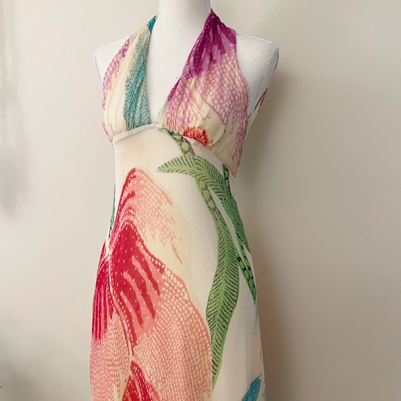 FLAWED GEM Rare Early 2000s Silk Midi Dress ASO Lorelai Gilmore in Gilmore Girls - Picture 13 of 16